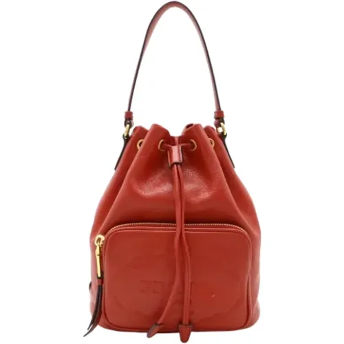 Pre-owned Bucket Bags, female, , Size: ONE SIZE Pre-owned Leather prada-bags - Prada Vintage - Modalova