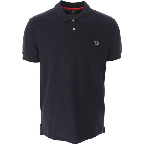 Zebra Logo Polo Shirt Blau , Herren, Größe: S - PS By Paul Smith - Modalova