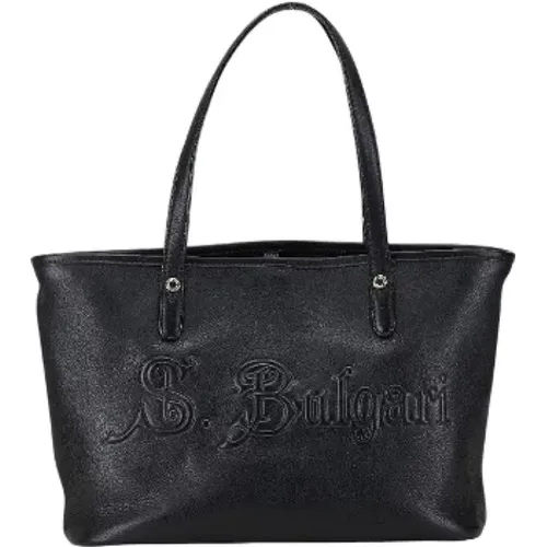 Pre-owned Tote Bags, female, , Size: ONE SIZE Pre-owned Leather handbags - Bvlgari Vintage - Modalova