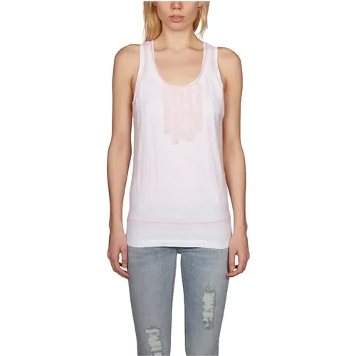 Sleeveless Tops, female, , Size: S Tulle Double Tank Top - Dsquared2 - Modalova