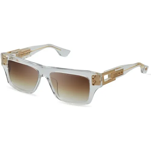 Sunglasses, unisex, , Size: ONE SIZE Crystal Yellow Gold Sunglasses Brown Shaded - Dita - Modalova