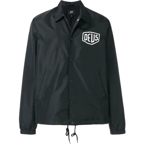 Schwarzer Pullover mit Logo , Herren, Größe: XL - Deus Ex Machina - Modalova