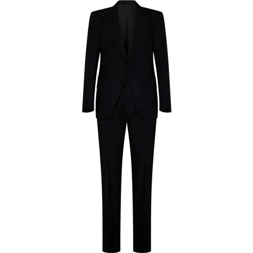 Wool Suit Icon Single-Breasted , male, Sizes: S, L - Tom Ford - Modalova