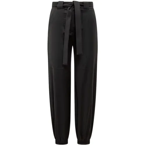 Sweatpants, female, , Size: 2XS Utility Flannel Pants with Elastic Hem - pinko - Modalova