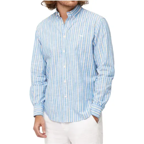 Men's Striped Shirt , male, Sizes: L, M, XL - Harmont & Blaine - Modalova