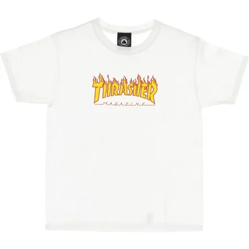 T-Shirts, unisex, , Size: XS Flame Tee Child T-shirt /Yellow - Thrasher - Modalova