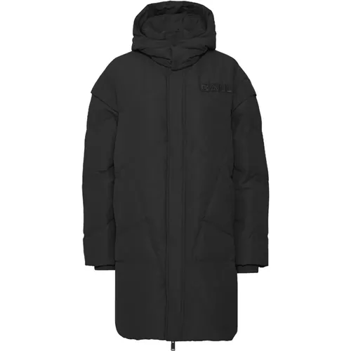 Gepolsterte Schwarze Jacke mit Kapuze , Damen, Größe: 2XL - Ball - Modalova