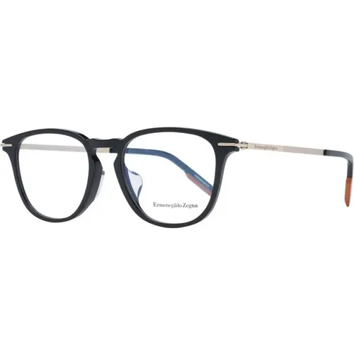 Glasses, male, , Size: ONE SIZE Round Plastic Optical Frames - Ermenegildo Zegna - Modalova