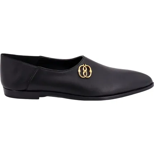 Black Leather Pointed Toe Loafers , female, Sizes: 4 1/2 UK, 8 UK, 3 1/2 UK, 5 UK, 7 UK, 3 UK - Bally - Modalova