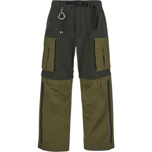 Straight Trousers, male, , Size: S Olive Cargo Trousers - Moncler - Modalova