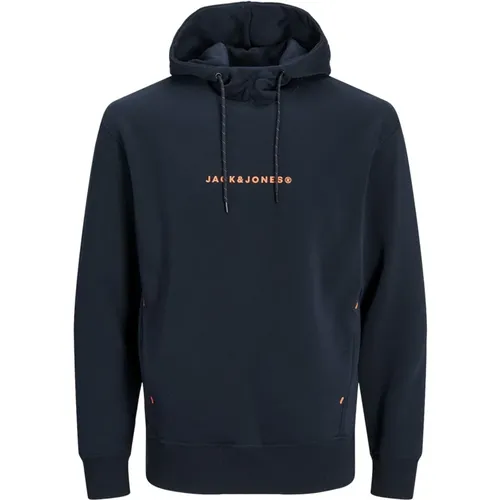 Tree Hoodie mit weichem Innenfutter , Herren, Größe: 2XL - jack & jones - Modalova