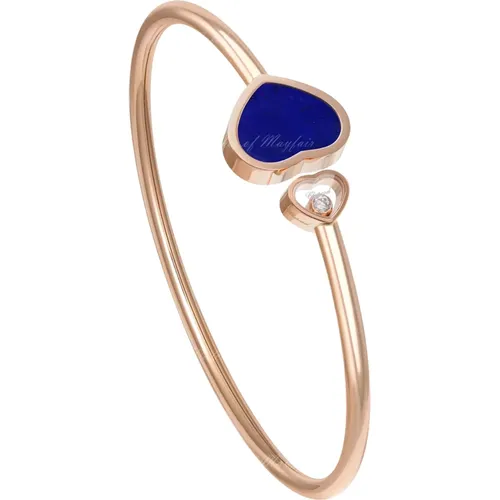 Rings, female, , Size: ONE SIZE Rose Gold Lapis Lazuli Diamond Bangle - Chopard - Modalova