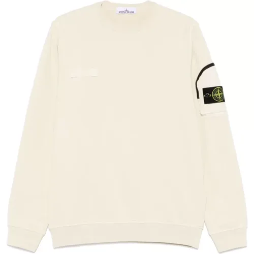 Sweatshirts, male, , Size: XL Compass Sweatshirt Sand - Stone Island - Modalova