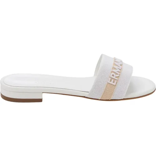 Sliders, female, , Size: 7 US Logo Slides - Ermanno Scervino - Modalova