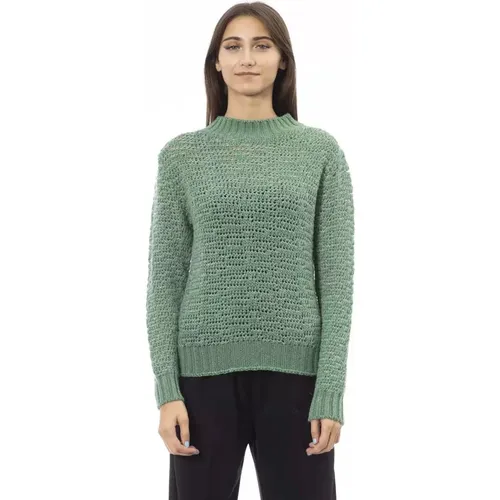 Elegant Mock Neck Sweater , female, Sizes: S - Alpha Studio - Modalova