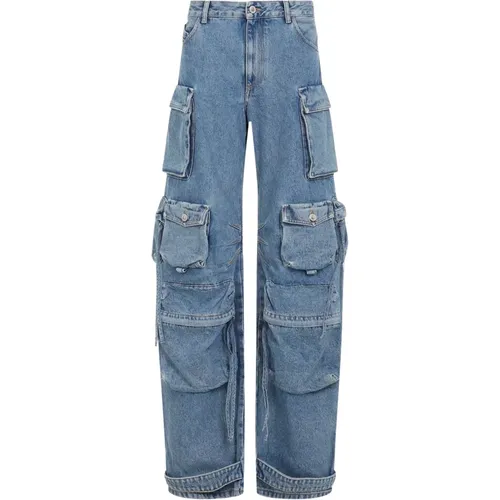 Hellblaue Fern Jeans,Denim Fern Lange Hose - The Attico - Modalova