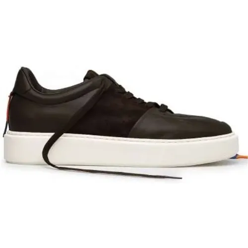 Colorful Leather Sneakers with Suede Band , male, Sizes: 7 UK, 6 UK, 11 UK, 10 UK, 9 UK - Barracuda - Modalova