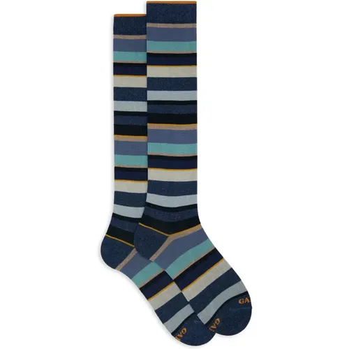 Italienische lange Socken aus leichter Stretch-Baumwolle - Gallo - Modalova