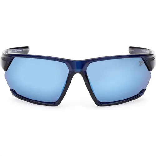 Polarized Geometric Sunglasses Mirrored , unisex, Sizes: 69 MM - Timberland - Modalova