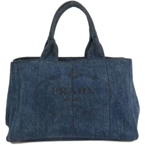 Pre-owned Tote Bags, female, , Size: ONE SIZE Pre-owned Denim totes - Prada Vintage - Modalova