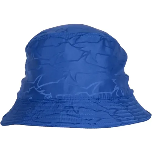 Hats, unisex, , Size: 59 CM Bucket Hat with Shark Print - PAUL & SHARK - Modalova