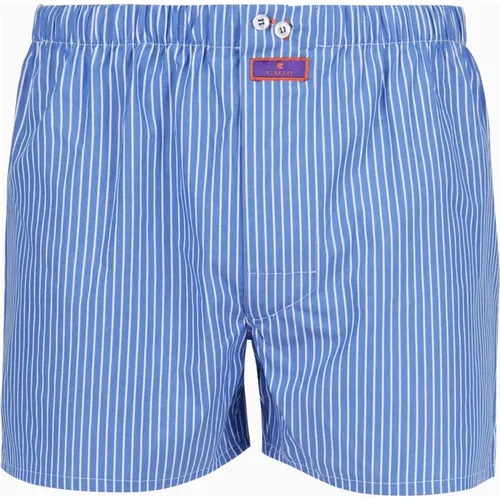 Klassische hellblaue Baumwollboxershorts , Herren, Größe: S - Gallo - Modalova