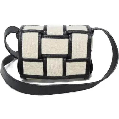 Pre-owned Cross Body Bags, female, , Size: ONE SIZE Pre-owned Canvas shoulder-bags - Bottega Veneta Vintage - Modalova