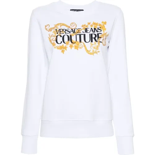 Weiße Pullover mit ***cv , Damen, Größe: 2XS - Versace Jeans Couture - Modalova