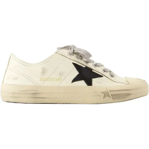 V-Star 2 Sneakers - Leder - Weiß/Schwarz , Damen, Größe: 38 EU - Golden Goose - Modalova