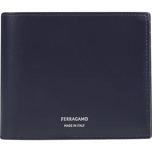 Stylish Leather Wallet for Men , male, Sizes: ONE SIZE - Salvatore Ferragamo - Modalova