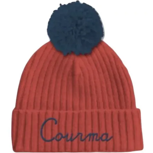 Beanies, male, , Size: ONE SIZE Wool Pom Pom Beanie - MC2 Saint Barth - Modalova