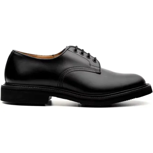 Schwarze flache Schuhe für Herren , Herren, Größe: 44 1/2 EU - Tricker's - Modalova