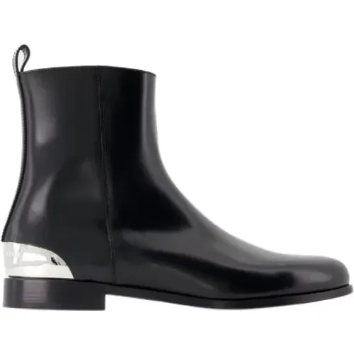 Leather boots , male, Sizes: 5 UK, 10 UK, 8 UK, 6 UK, 7 UK - alexander mcqueen - Modalova