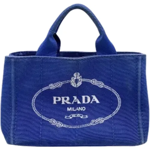 Pre-owned Tote Bags, female, , Size: ONE SIZE Pre-owned Canvas prada-bags - Prada Vintage - Modalova