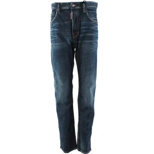 Slim-Fit Blaue Jeans für Männer , Herren, Größe: M - Dsquared2 - Modalova