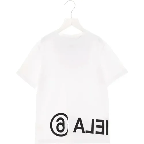 Natürliches Weißes T-Shirt - MM6 Maison Margiela - Modalova