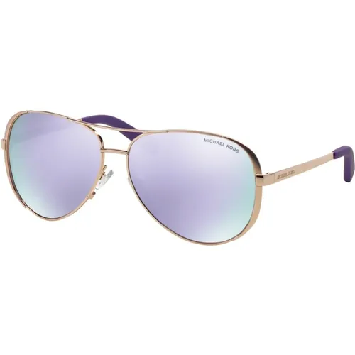 Chelsea Sonnenbrille Lila Spiegelglas , Damen, Größe: 59 MM - Michael Kors - Modalova