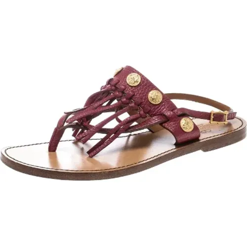 Pre-owned Sandals, female, , Size: 7 1/2 US Pre-owned Leather sandals - Valentino Vintage - Modalova