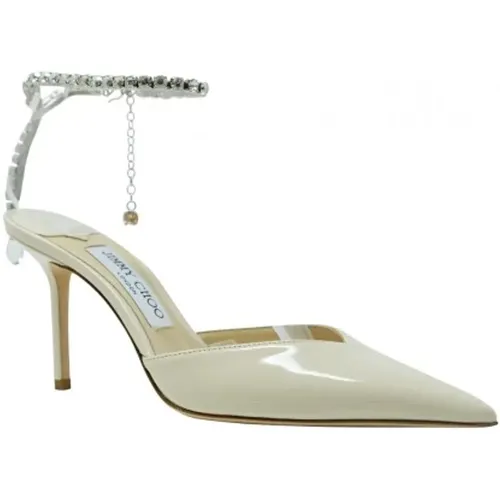 Ivory Patent Leather Slingback Pumps , female, Sizes: 3 1/2 UK, 5 1/2 UK, 6 UK, 3 UK - Jimmy Choo - Modalova