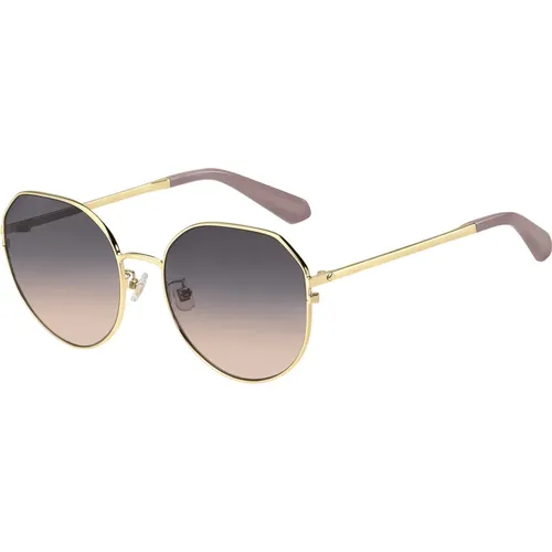 Sunglasses, female, , Size: 60 MM Pale Gold/Grey Brown Sunglasses Carlita - Kate Spade - Modalova