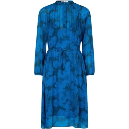 Blau gemustertes Freesia Skydriver Kleid , Damen, Größe: XS - Samsøe Samsøe - Modalova