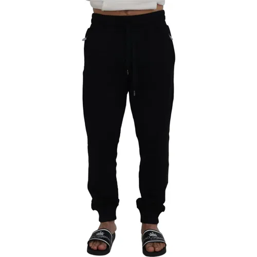 Sweatpants, male, , Size: 3XL Cotton Mens Jogger Pants - Dolce & Gabbana - Modalova