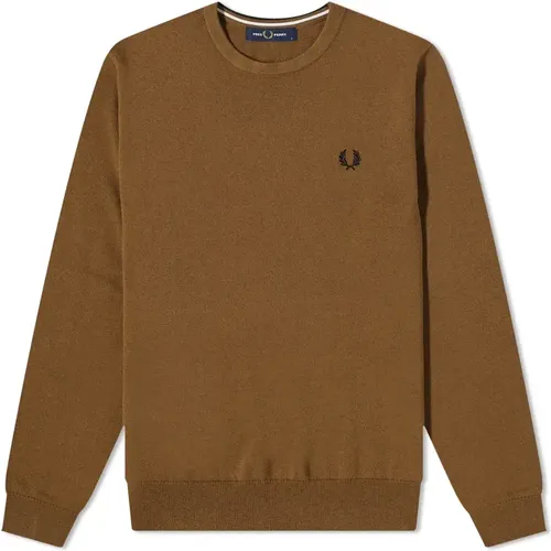 Sweatshirts, male, , Size: L Classic Crew Neck Jumper - Fred Perry - Modalova