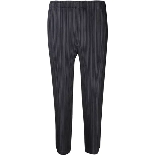 Cropped Design Trousers with Elastic Waistband , female, Sizes: 2XL - Issey Miyake - Modalova