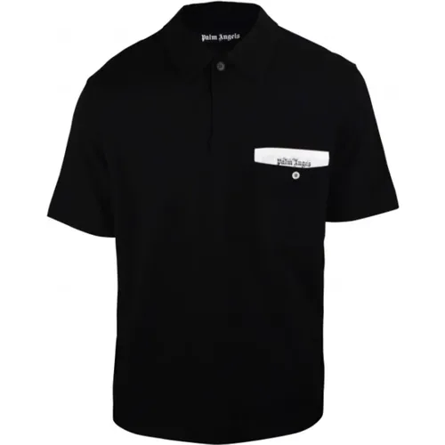 Polo Shirt with Logo Patch , male, Sizes: S - Palm Angels - Modalova