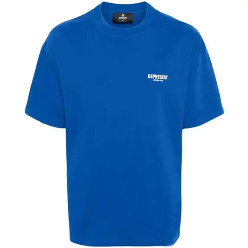 Blauer Logo-Print Jersey T-Shirt,Owners Club T-shirt - Represent - Modalova