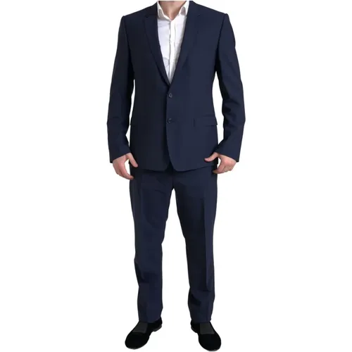 Single Breasted Suits, male, , Size: 3XL Classic Fit Suit Martini - Dolce & Gabbana - Modalova