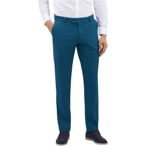 Teal Stretch Baumwoll-Chinos , Herren, Größe: W40 - Brooks Brothers - Modalova