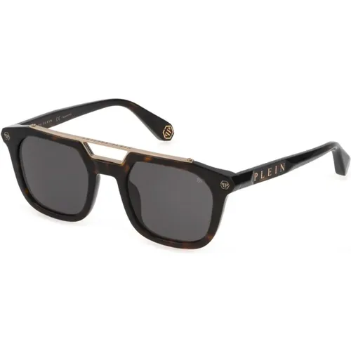 Traveller Sunglasses Shiny Havana/Grey , male, Sizes: 51 MM - Philipp Plein - Modalova