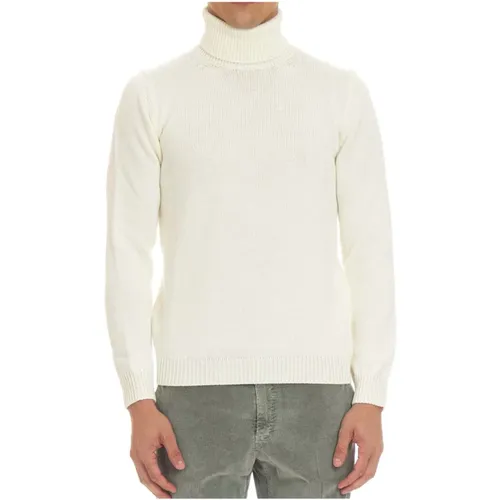 Turtlenecks, male, , Size: 2XL Merino Wool Sweater Cream - Roberto Collina - Modalova